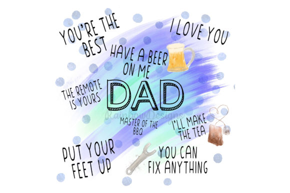 Celebrate Dad with Artistic Flair: Dad Watercolour Words