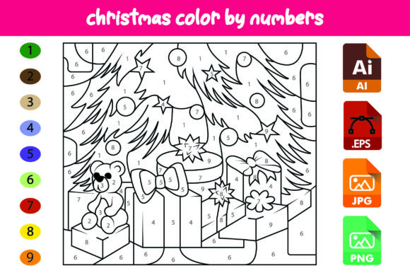 Christmas Color by Numbers for Kids (02): Festive Fun