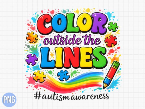 Color Outside the Lines Autism PNG: Creative Design Guide