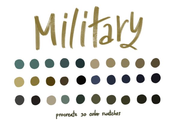 Military Procreate Color Palettes: Instant Download for iPad Design