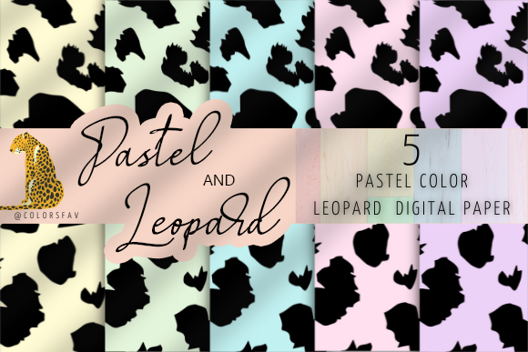 Pastel Color Leopard Print Digital Paper: A Designer's Secret Weapon