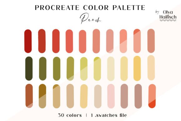 Peach Procreate Color Swatches: A Fresh Summer Palette