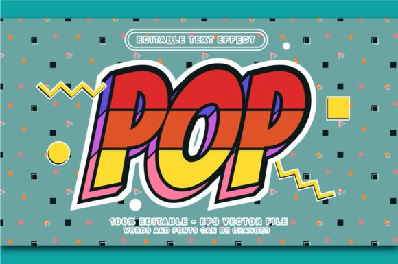 Pop Retro Color 3D Text Effect: A Vibrant Design Asset