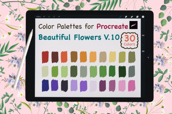 Procreate Color Palette-BeautyFlowerV.10: Your Shortcut to Stunning Florals