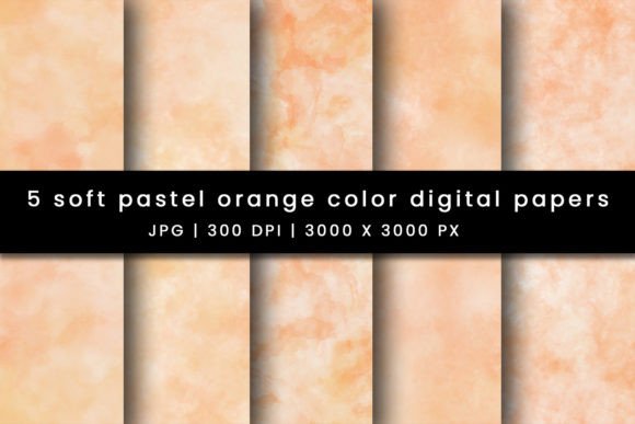 Soft Pastel Orange Digital Papers: Your Go-To for Warmth and Style