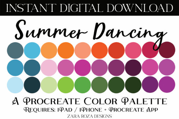 Summer Dancing: A Procreate Palette for Lively Art