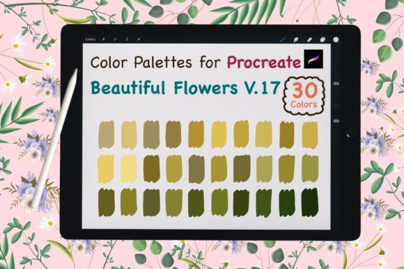Unlock Natural Harmony with the Procreate Color Palette-BeautyFlowerV.17