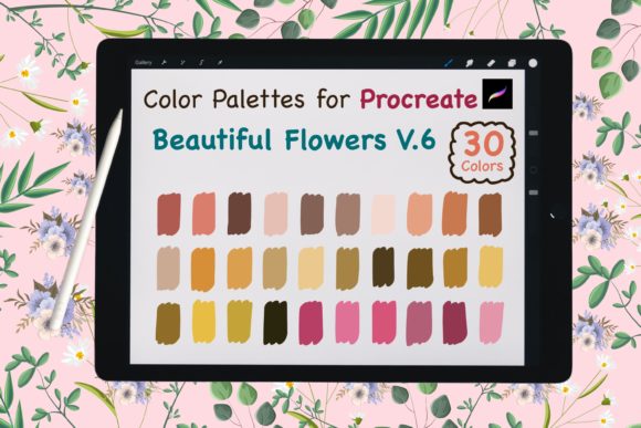 Unlock Stunning Art with Procreate Color Palette-BeautyFlowerV.6