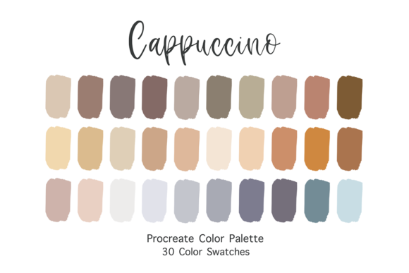 Warmth in a Swatch: The Cappuccino Procreate Palette