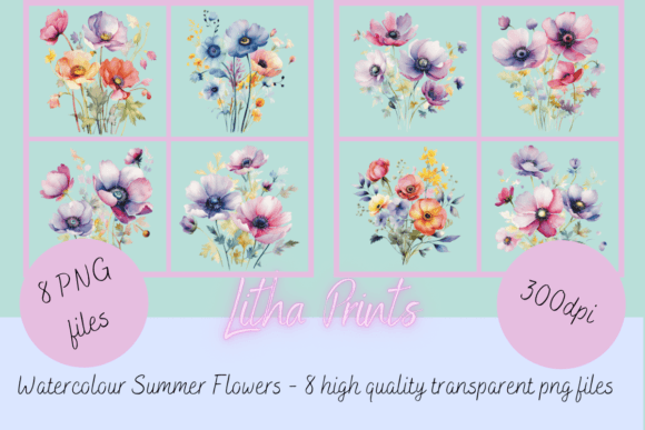 Watercolour Summer Flowers 2: Vivid Hand-Painted Blooms