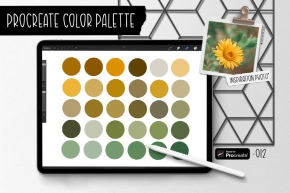 Yellow Blooms Procreate Color Palette: A Designer's Sunshine Kit